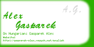 alex gasparek business card